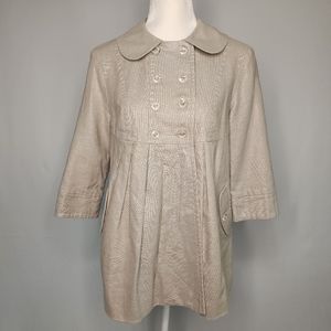 Kensie Shimmery Linen Light Tan Peacoat